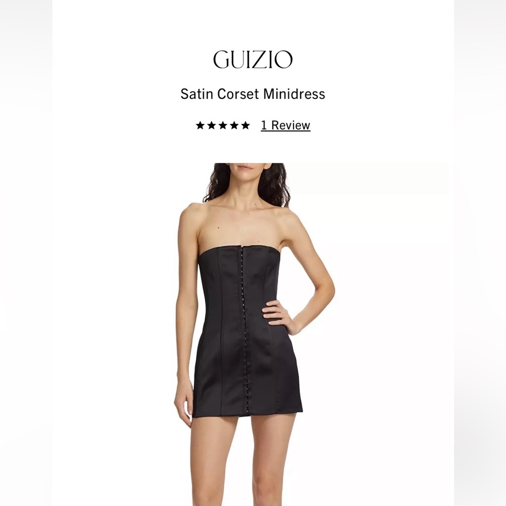 Guizo black satin dress
